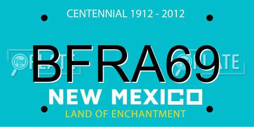 BFRA69 New Mexico License Plate