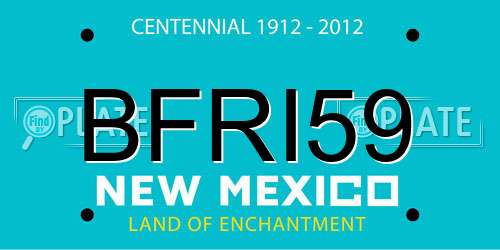 BFRI59 New Mexico License Plate
