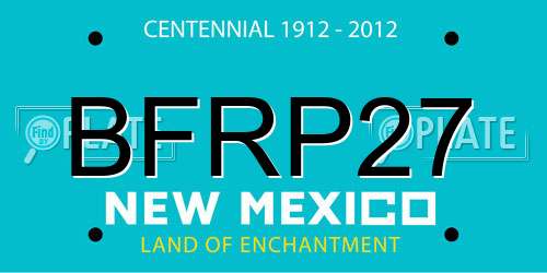 BFRP27 New Mexico License Plate