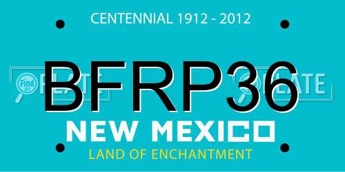 BFRP36 New Mexico License Plate