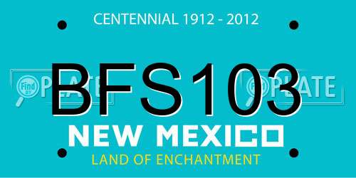 BFS103 New Mexico License Plate