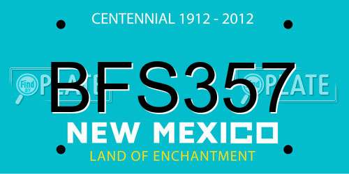 BFS357 New Mexico License Plate