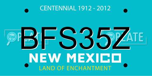 BFS35Z New Mexico License Plate