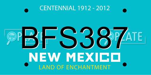 BFS387 New Mexico License Plate