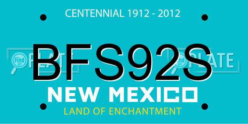 BFS92S New Mexico License Plate