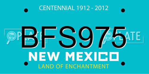 BFS975 New Mexico License Plate