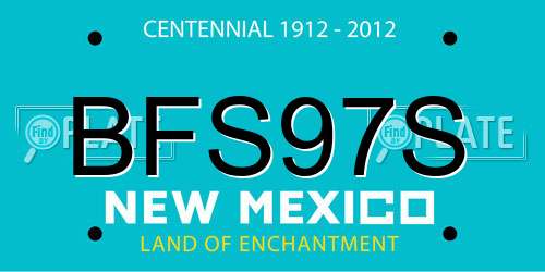 BFS97S New Mexico License Plate