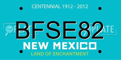 BFSE82 New Mexico License Plate