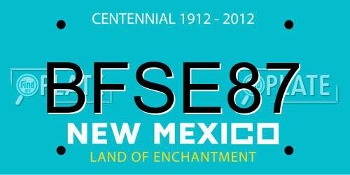 BFSE87 New Mexico License Plate