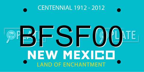 BFSF00 New Mexico License Plate