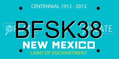 BFSK38 New Mexico License Plate