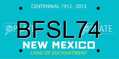 BFSL74 New Mexico License Plate