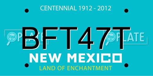 BFT47T New Mexico License Plate
