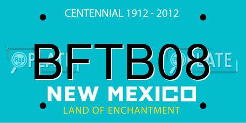 BFTB08 New Mexico License Plate