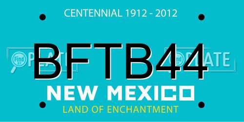 BFTB44 New Mexico License Plate