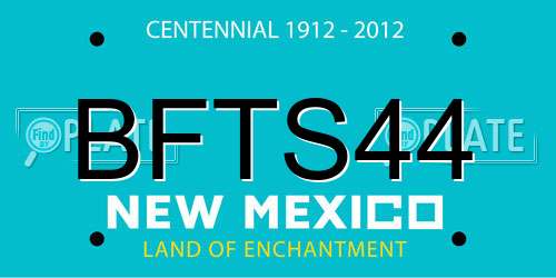 BFTS44 New Mexico License Plate
