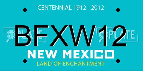 BFXW12 New Mexico License Plate