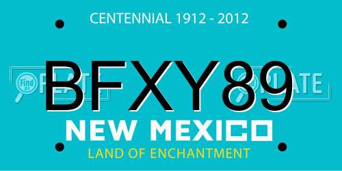 BFXY89 New Mexico License Plate