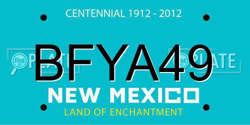 BFYA49 New Mexico License Plate