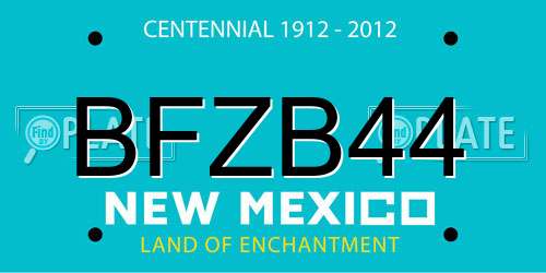BFZB44 New Mexico License Plate