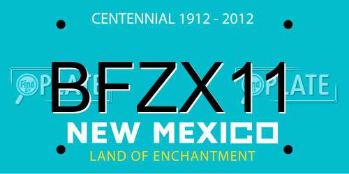 BFZX11 New Mexico License Plate