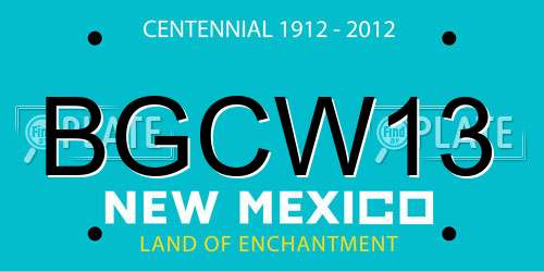 BGCW13 New Mexico License Plate
