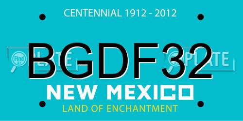 BGDF32 New Mexico License Plate