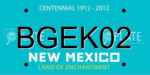 BGEK02 New Mexico License Plate