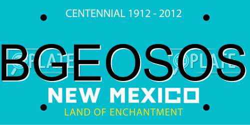 BGEOSOS New Mexico License Plate