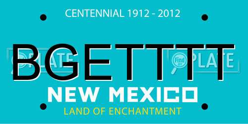 BGETTTT New Mexico License Plate