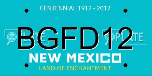 BGFD12 New Mexico License Plate