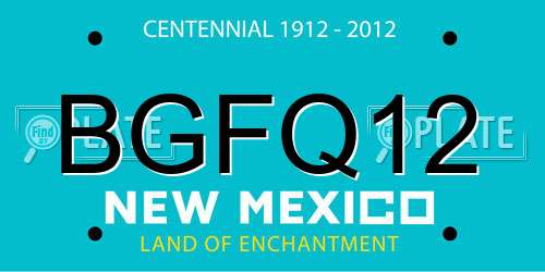 BGFQ12 New Mexico License Plate