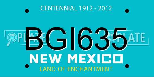 BGI635 New Mexico License Plate