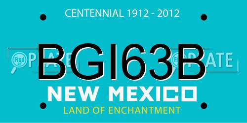 BGI63B New Mexico License Plate