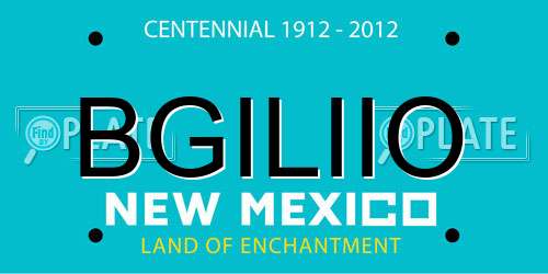 BGILIIO New Mexico License Plate