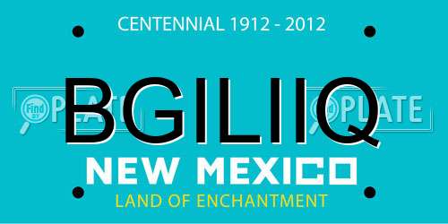 BGILIIQ New Mexico License Plate