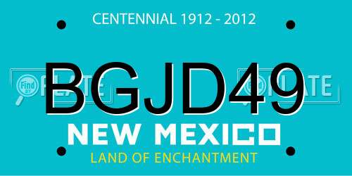 BGJD49 New Mexico License Plate