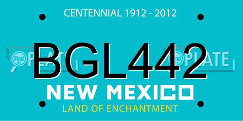 BGL442 New Mexico License Plate