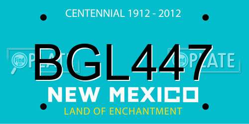BGL447 New Mexico License Plate