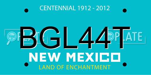 BGL44T New Mexico License Plate