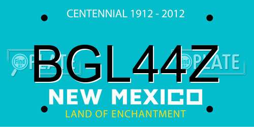 BGL44Z New Mexico License Plate