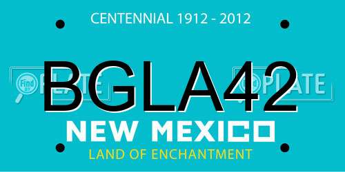 BGLA42 New Mexico License Plate