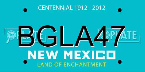 BGLA47 New Mexico License Plate