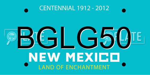 BGLG50 New Mexico License Plate