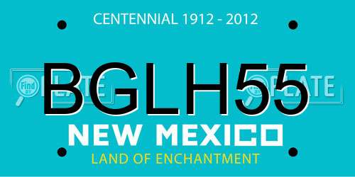 BGLH55 New Mexico License Plate