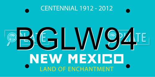 BGLW94 New Mexico License Plate