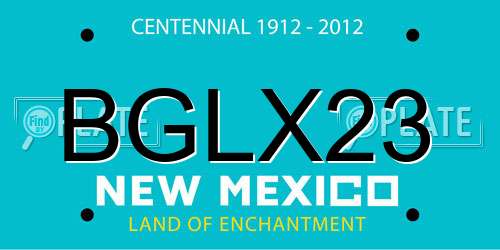 BGLX23 New Mexico License Plate