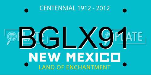 BGLX91 New Mexico License Plate