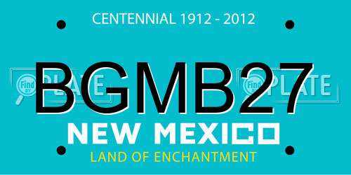 BGMB27 New Mexico License Plate