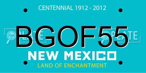 BGOF55 New Mexico License Plate